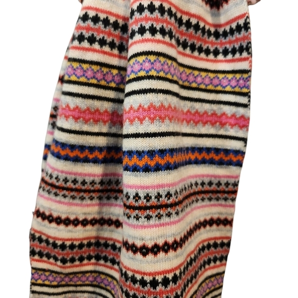 NWT GAP MERINO WOOL BLEND MULTICOLOR FAIR ISLE SCARF UNISEX - Picture 5 of 7